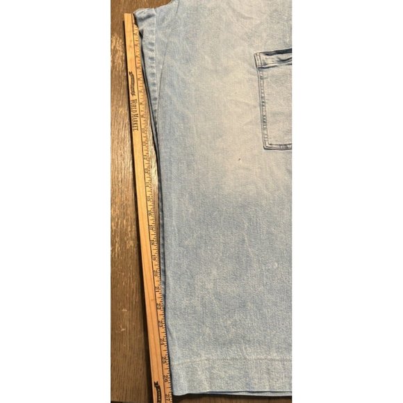 American Eagle Super High Rise Baggy Wide Leg Jeans Blue Y2K 90s Cargo Size 16 - Picture 3 of 12